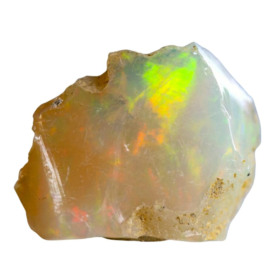 A mesmerizing opal specimen with a rainbow shine