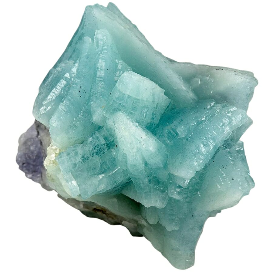 Bluish-green prehnite specimen