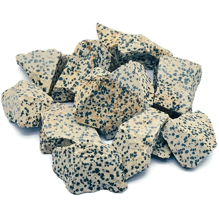 Rough pieces of Dalmatian stones