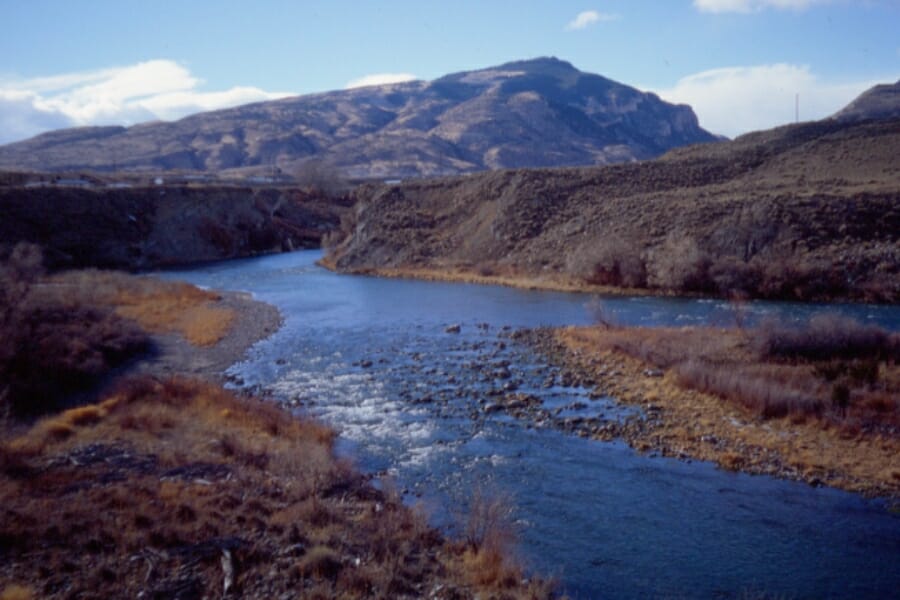 Serene view of Shoshone River and its surrounding landscapes