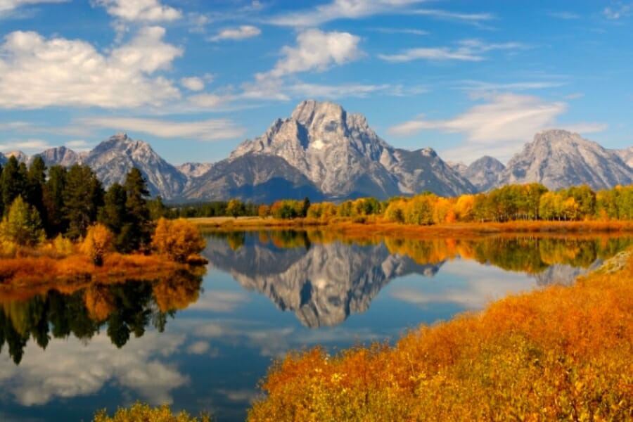 Stunning view of the clear waters and surrounding landscapes at Snake River