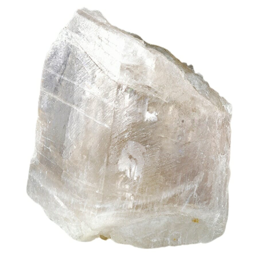 An elegant white and iridescent tremolite specimen