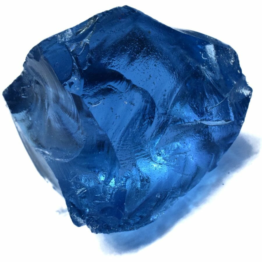 Glimmering blue sapphire stone