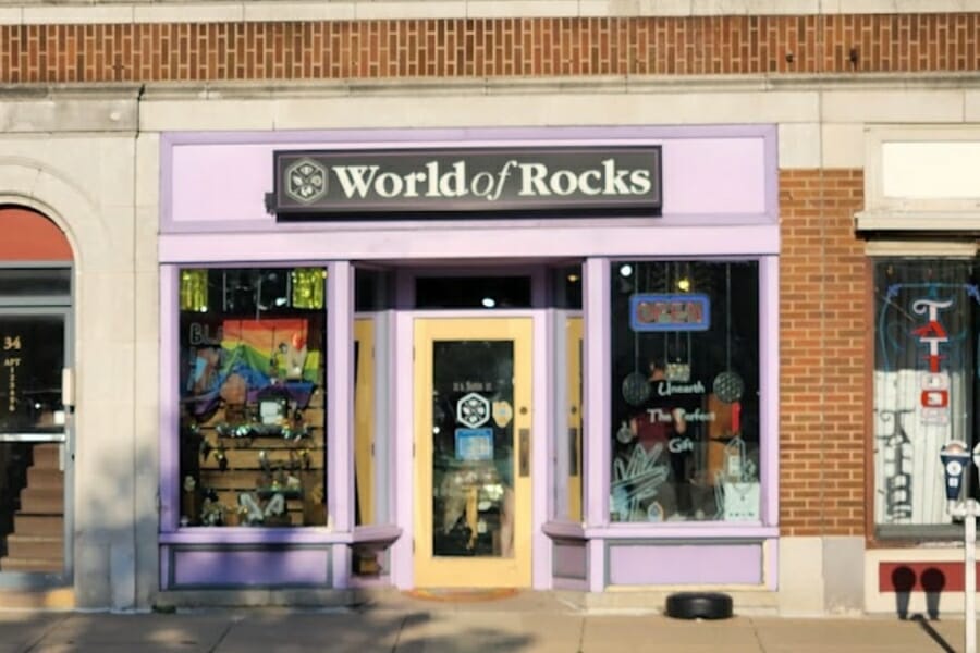World of Rocks rock shop in Michigan where you can find and purchase different fossil specimens
