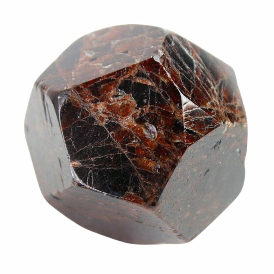 deep red almandine crystal