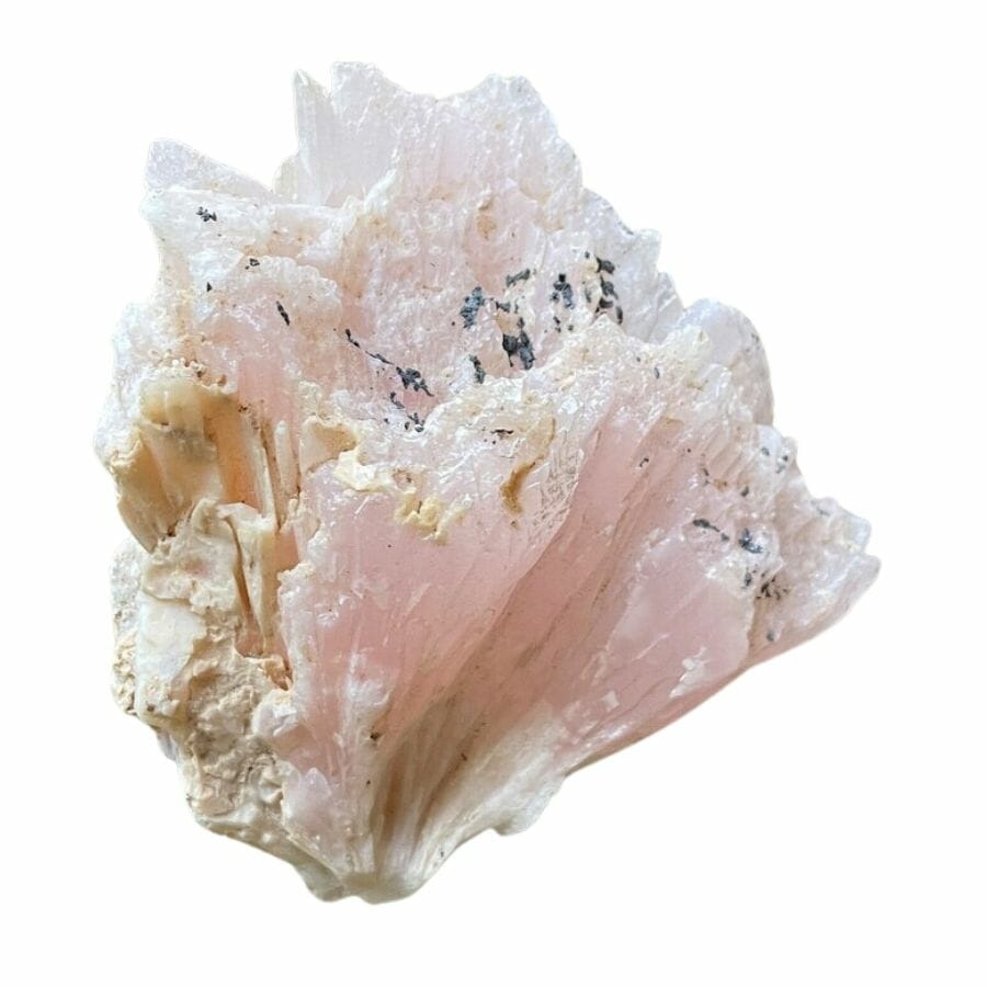 pale pink calcite crystals