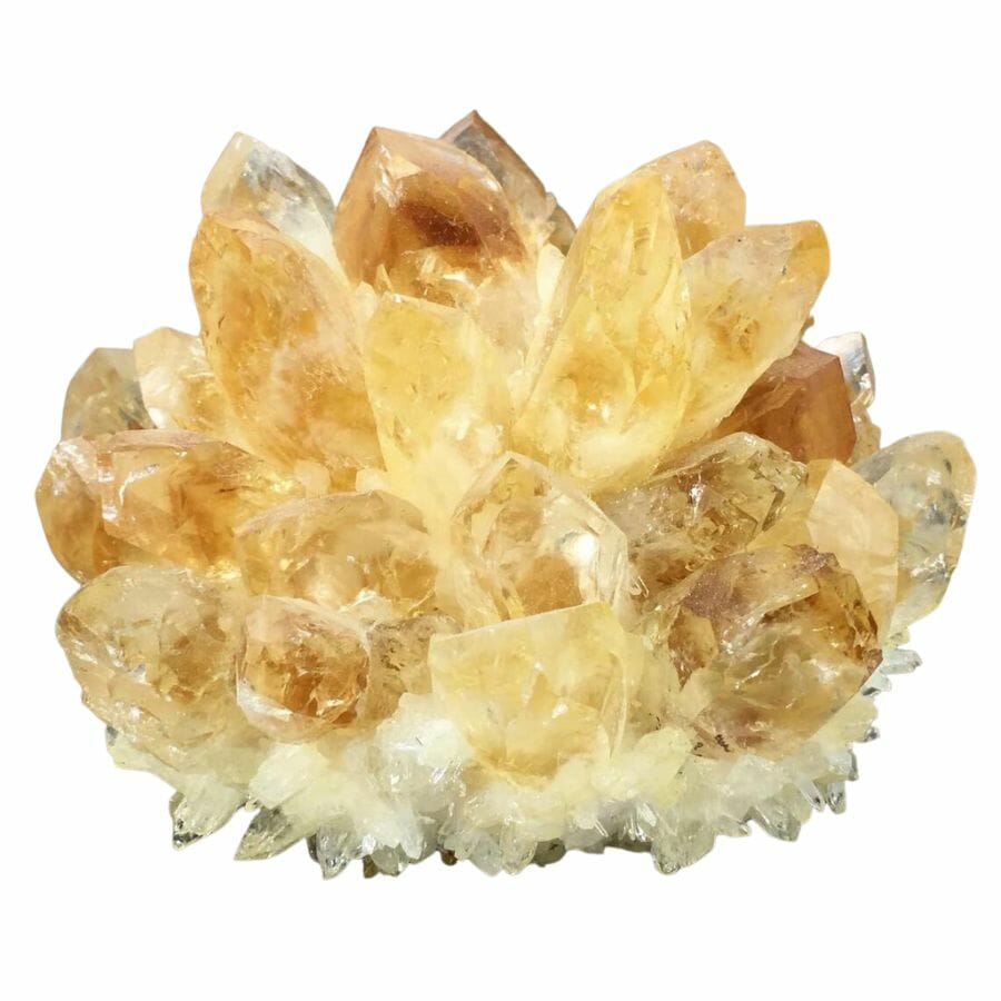 yellow citrine crystal cluster