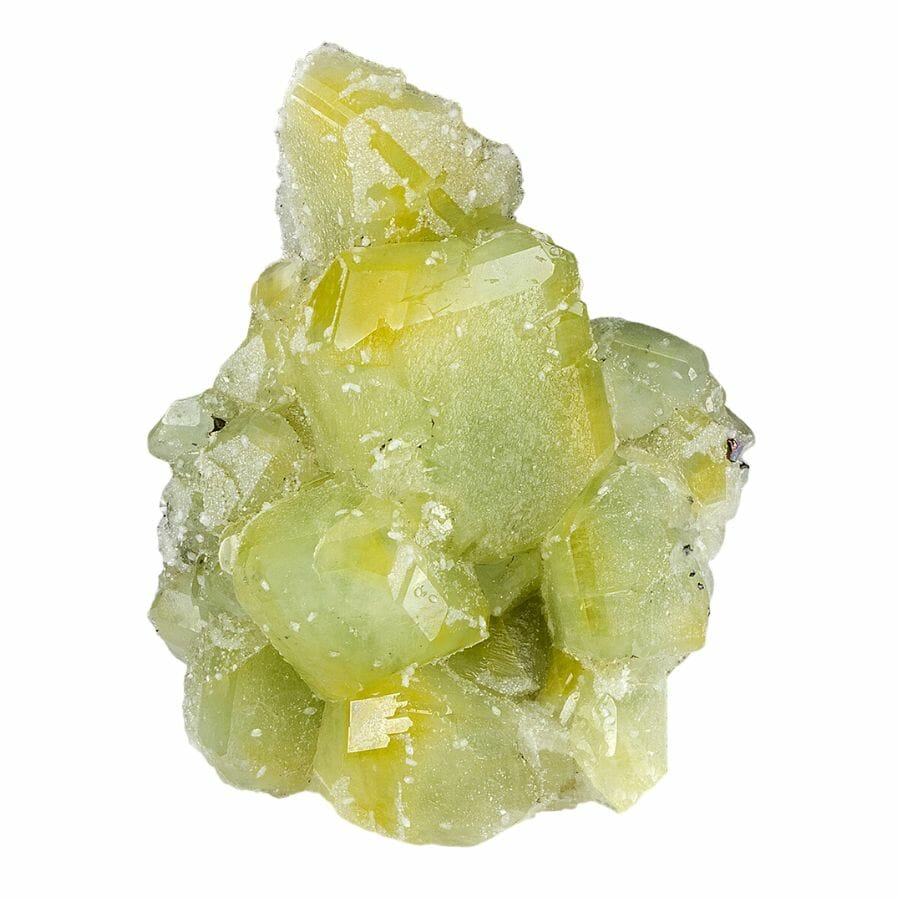 yellow-green datolite crystals