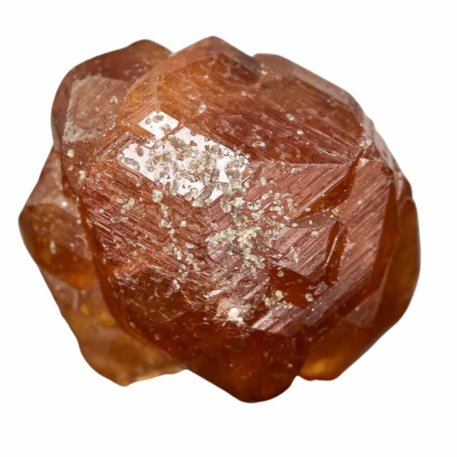 rough orange garnet crystal