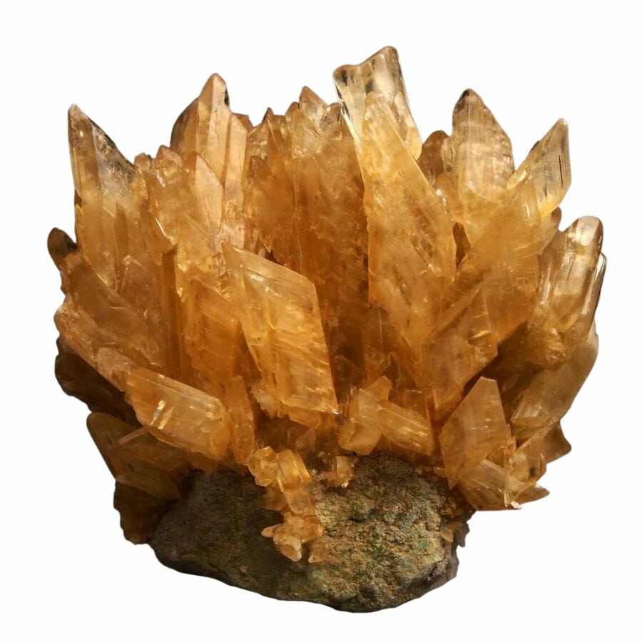 orange gypsum crystals