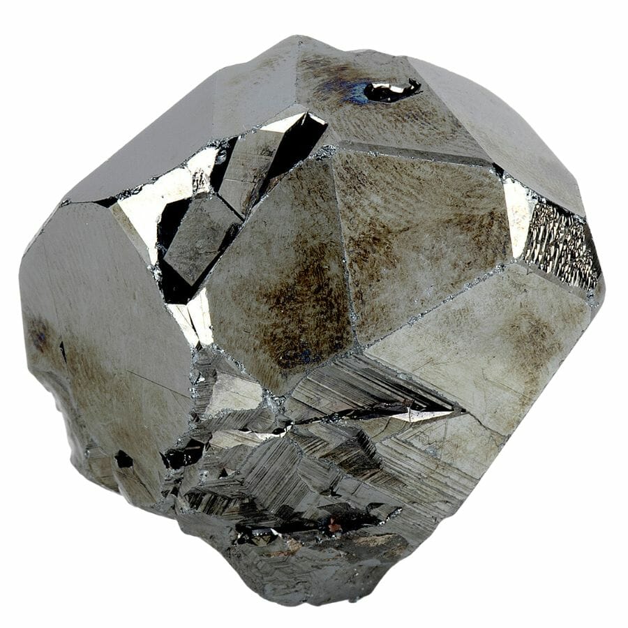 metallic gray hematite crystal