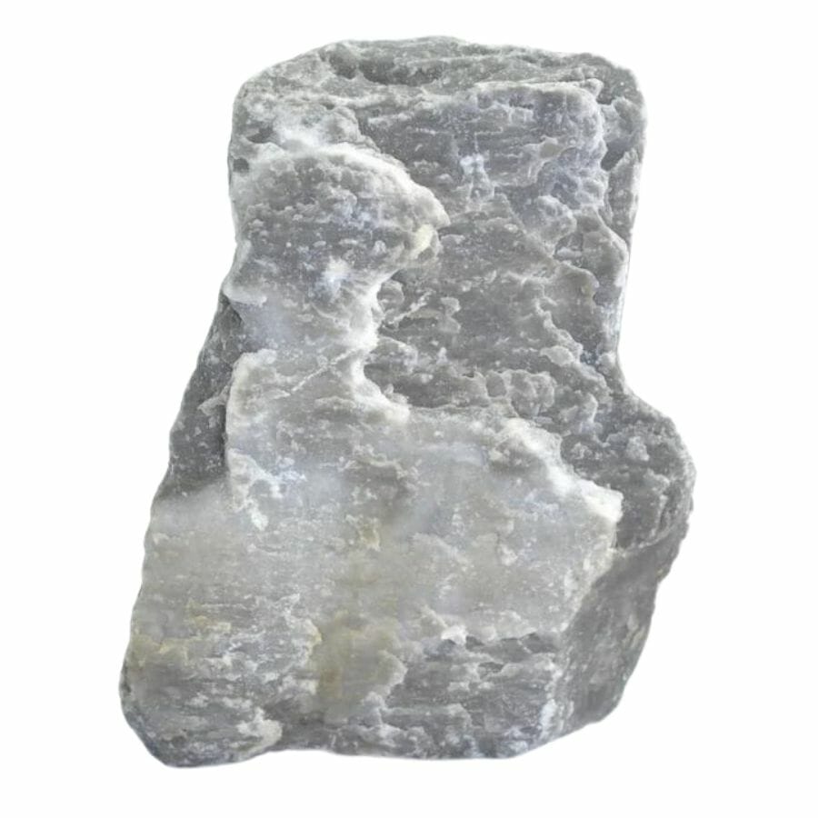 rough chunk of gray limestone