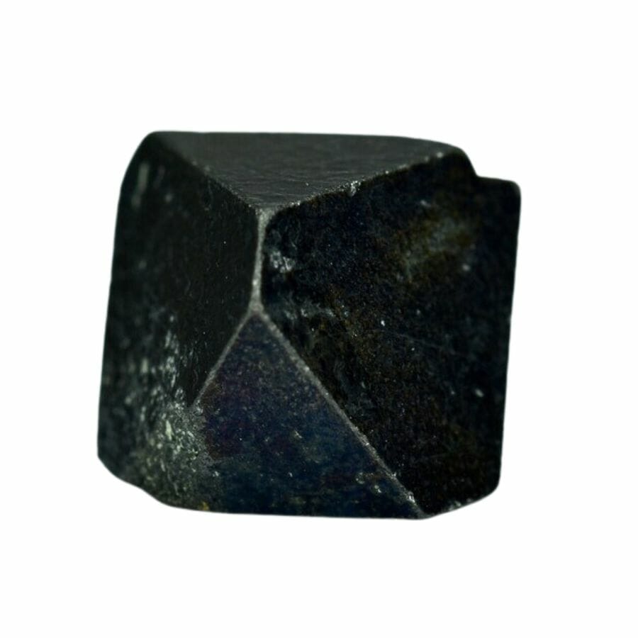 black pointed magnetite crystal