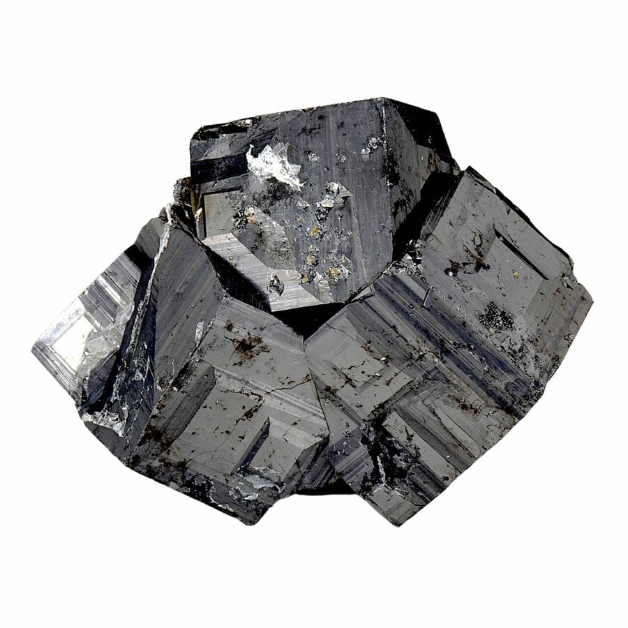 black octahedral magnetite crystal structure