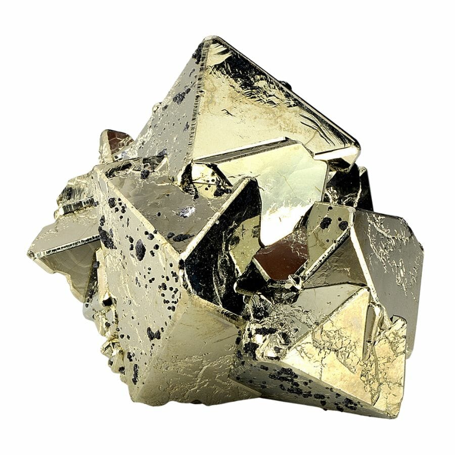 shiny pyrite crystal showing cube shapes
