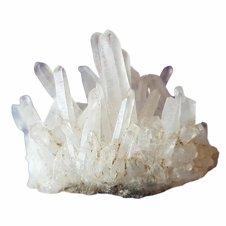 cluster of milky white quartz crystals