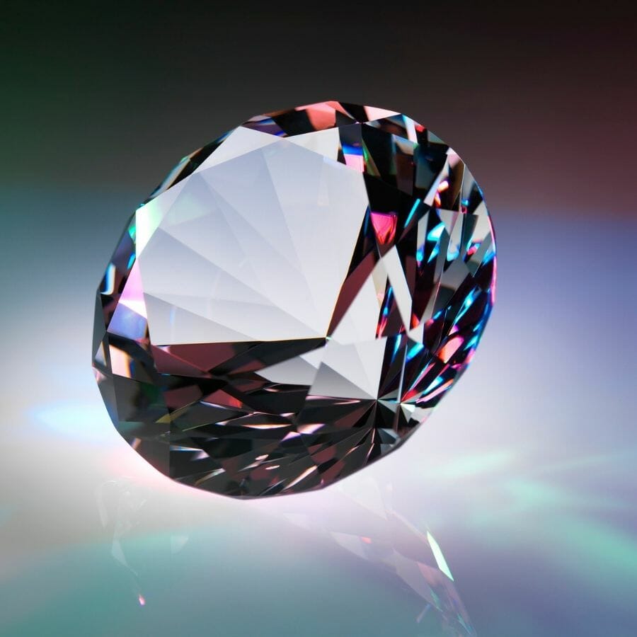 cut gem demonstrating the refraction of light