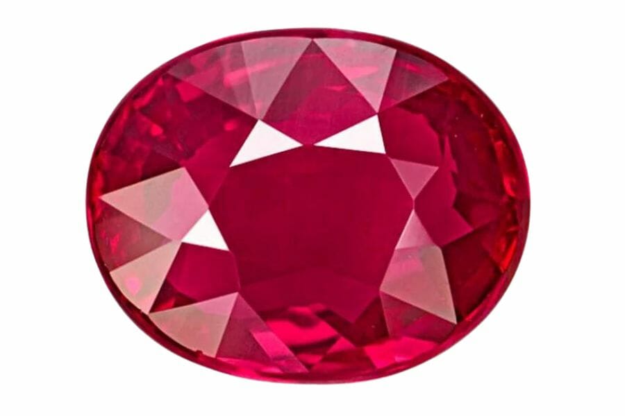 oval cut red ruby