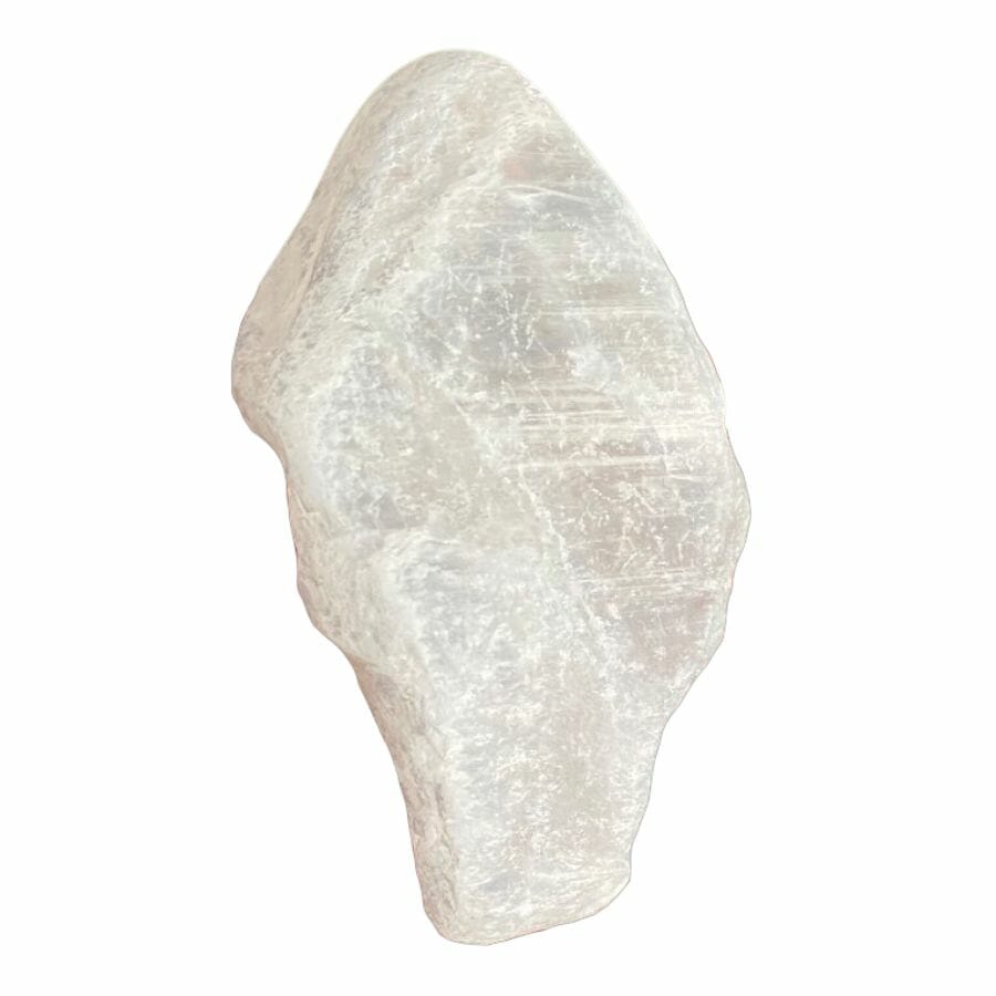 raw white satin spar crystal