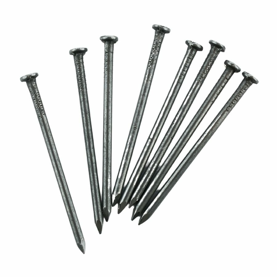 collection of eight steel nails