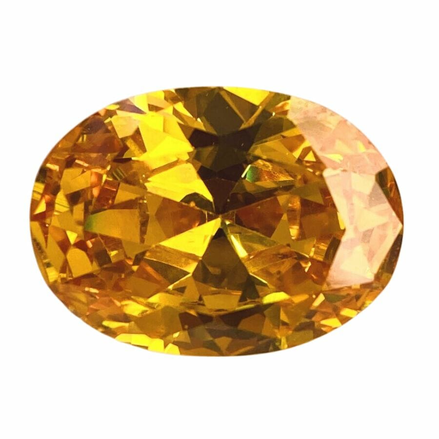 orange oval topaz gem