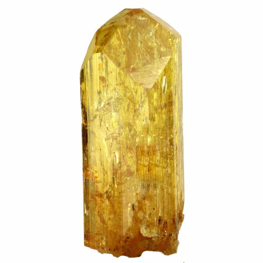 rough yellow topaz crystal