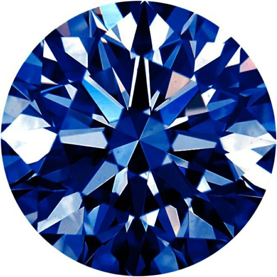 A majestic blue sapphire crystal with fantastic crystal patterns