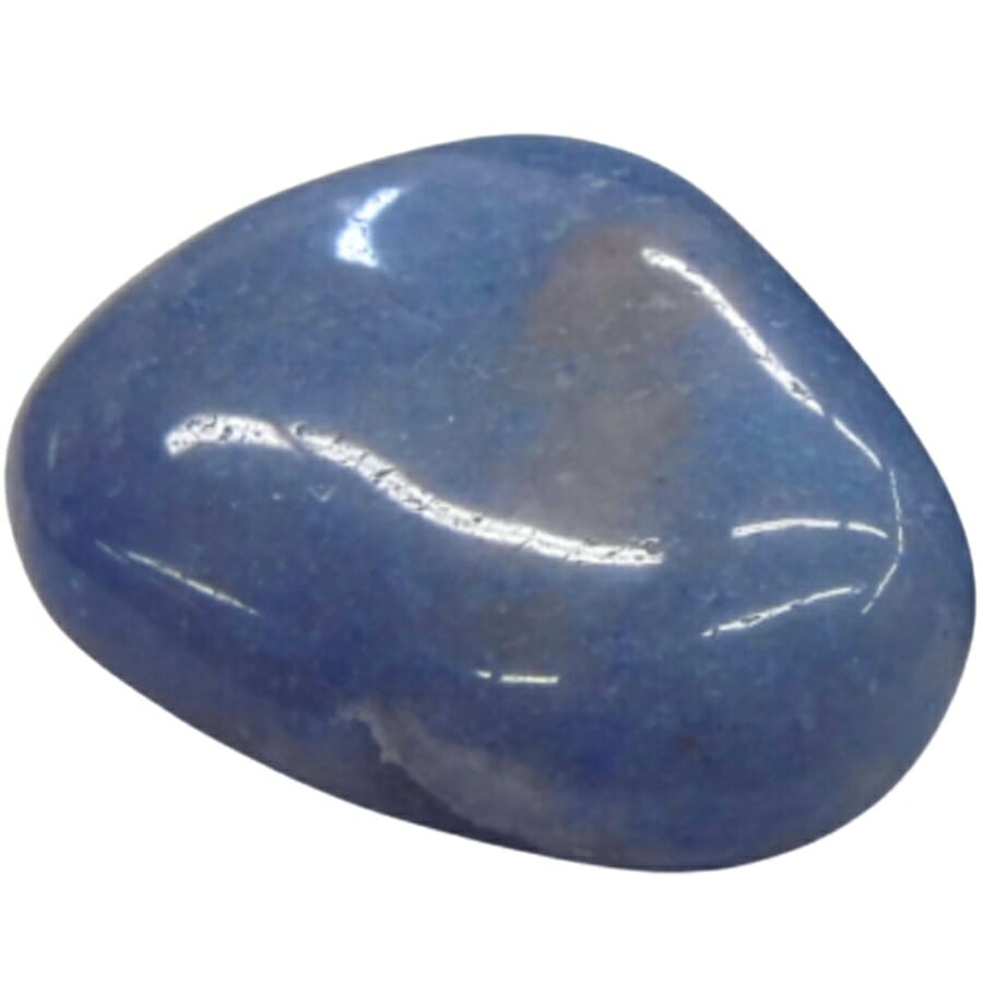 A shiny blue coated stone