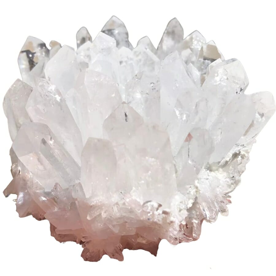 Natural clear quartz cluster