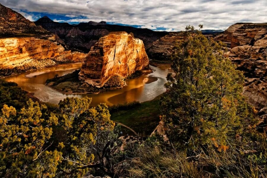 The historic Dinosaur National Monument with a majestic landscape