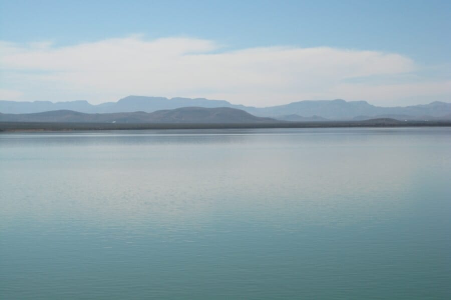 Calm and serene view of the waters of Lake Balmorhea