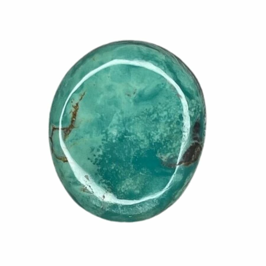 blue-green Morenci turquoise cabochon