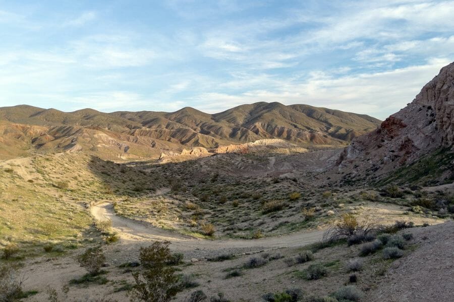 winding dirt track in Opal Canyon