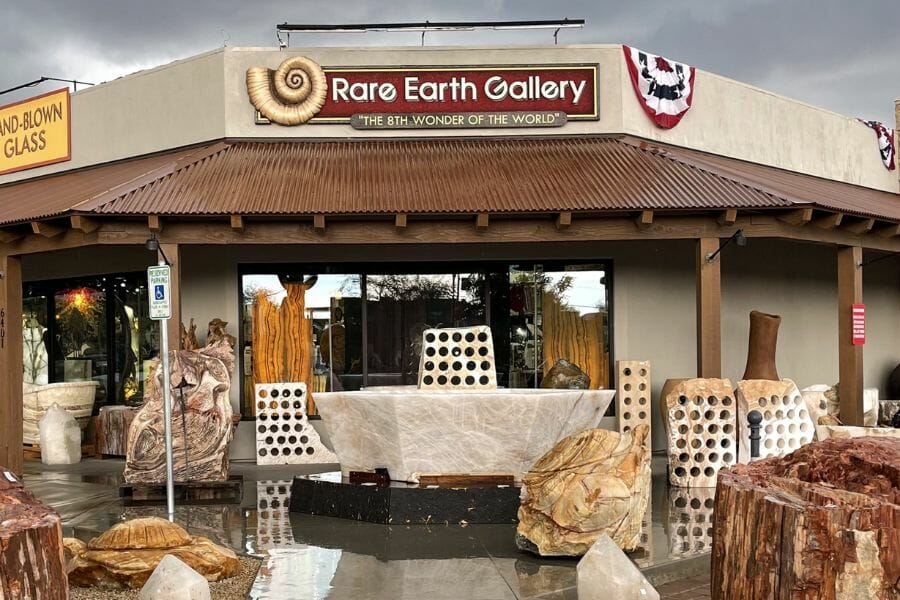 exterior facade of the Rare Earth Gallery shop