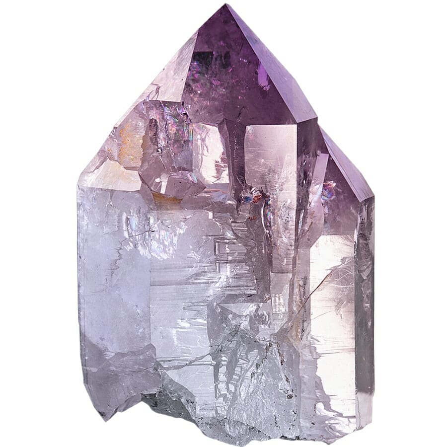 A beautifully formed raw amethyst crystal