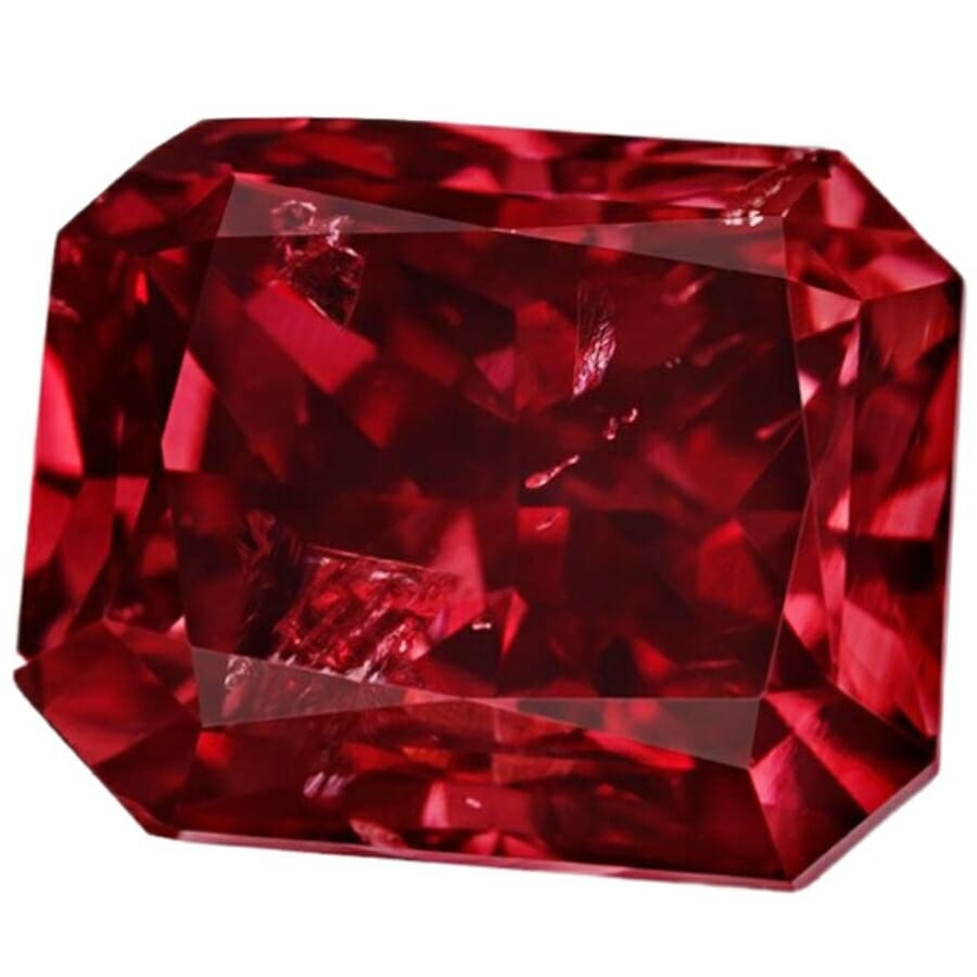 A brilliant red diamond with a beautiful cut