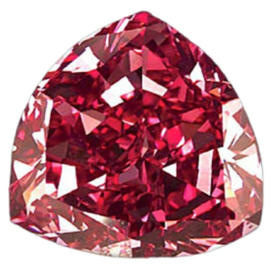 A stunning piece of red diamond crystal 