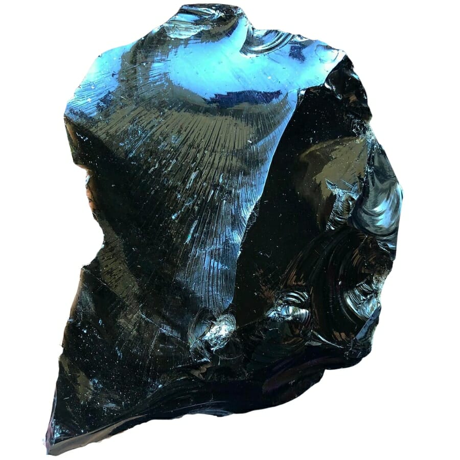 Raw obsidian with sharp edges