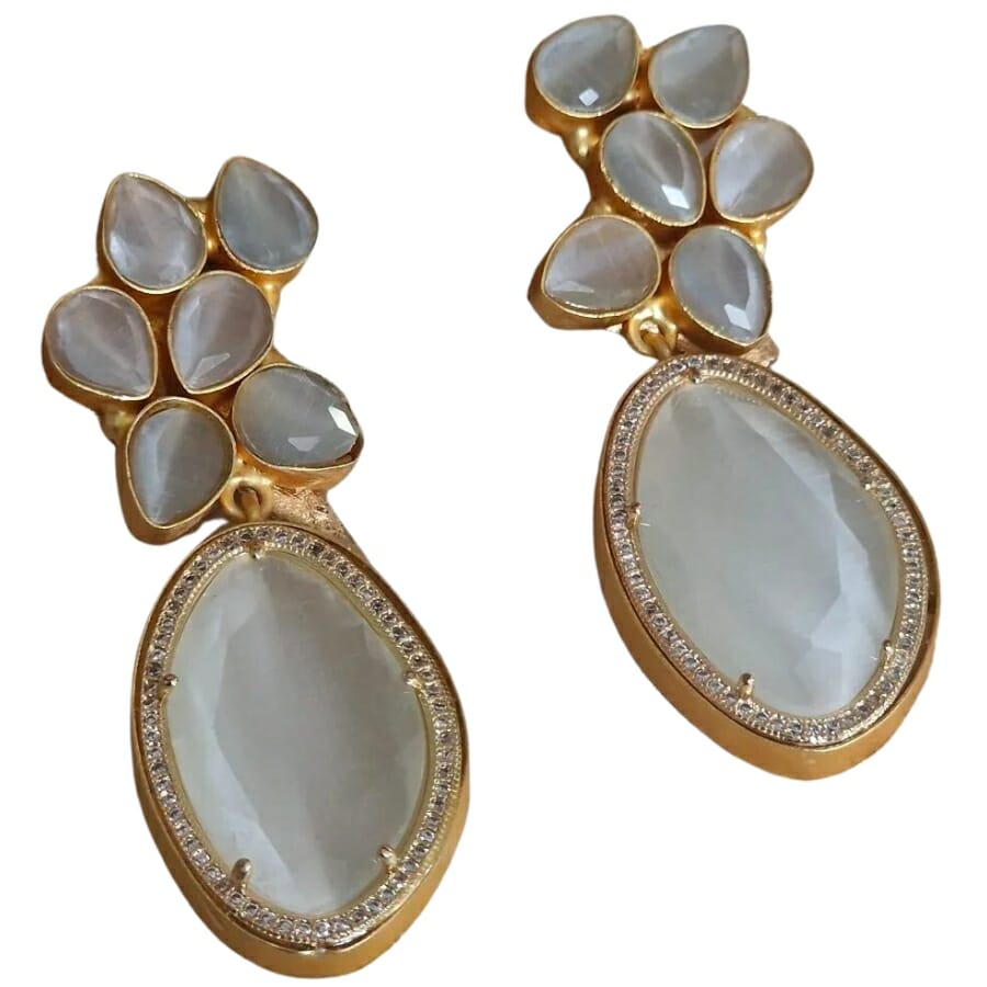 Stunning pair of opalite earrings