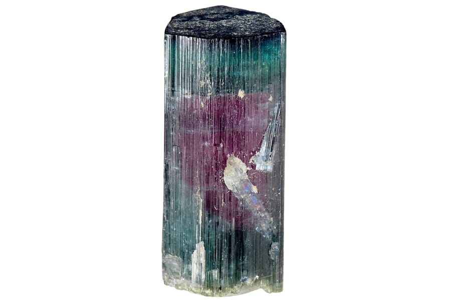 A beautiful elbaite with visible striations