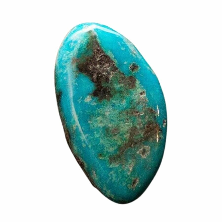 Valley Blue turquoise cabochon with dark brown matrix