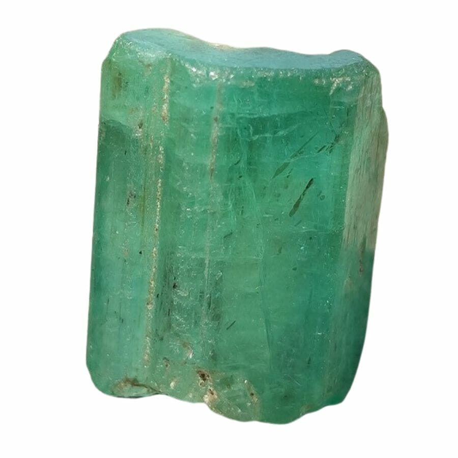rough green emerald crystal