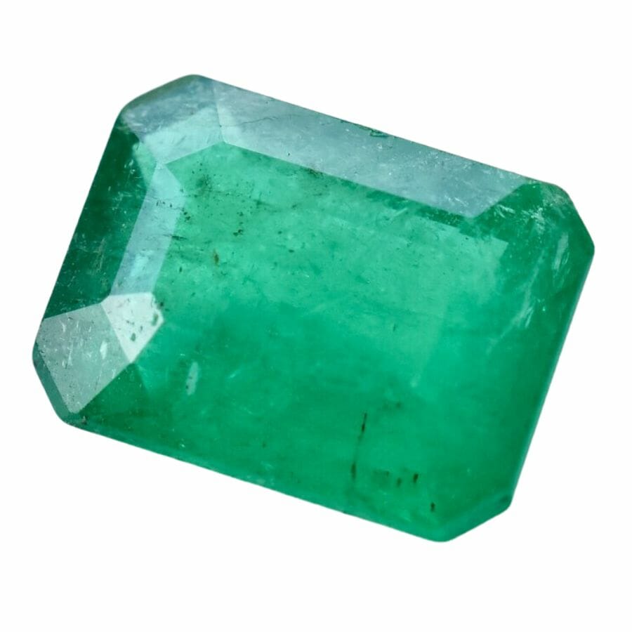 green octagonal emerald