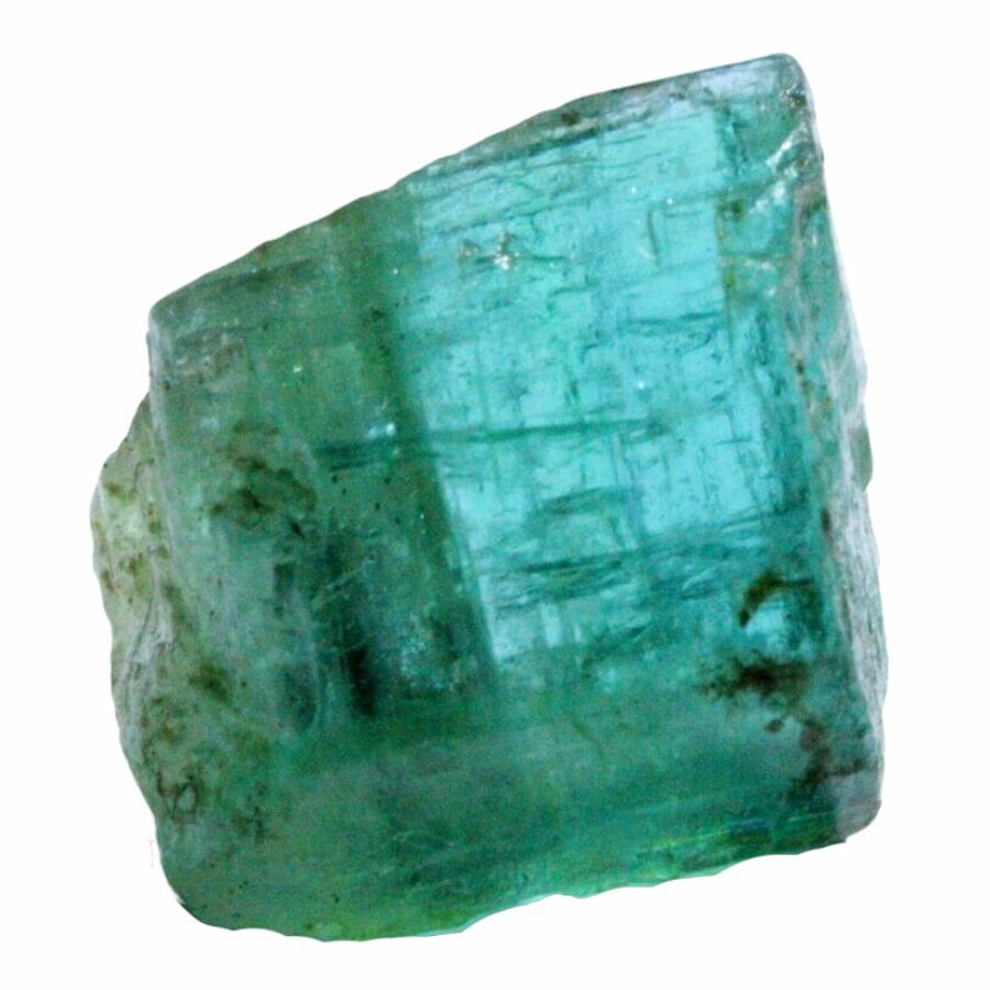 rough blue-green emerald crystal