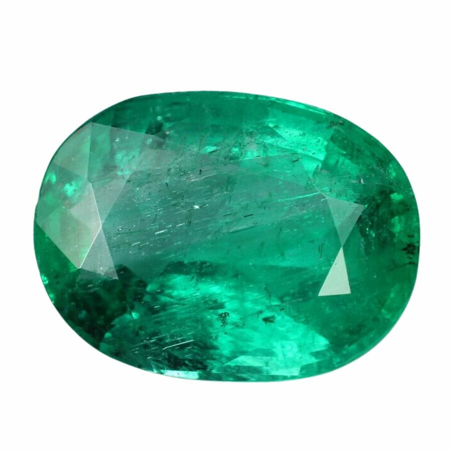 bright green oval cut emerald