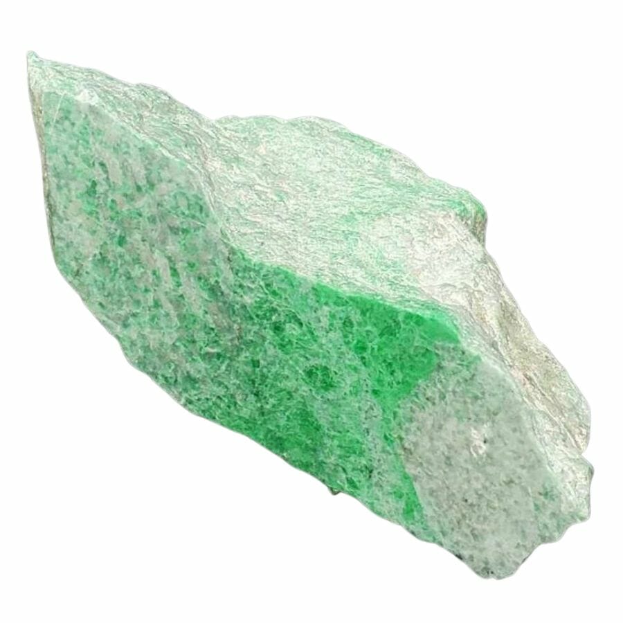 rough bright green and white jadeite