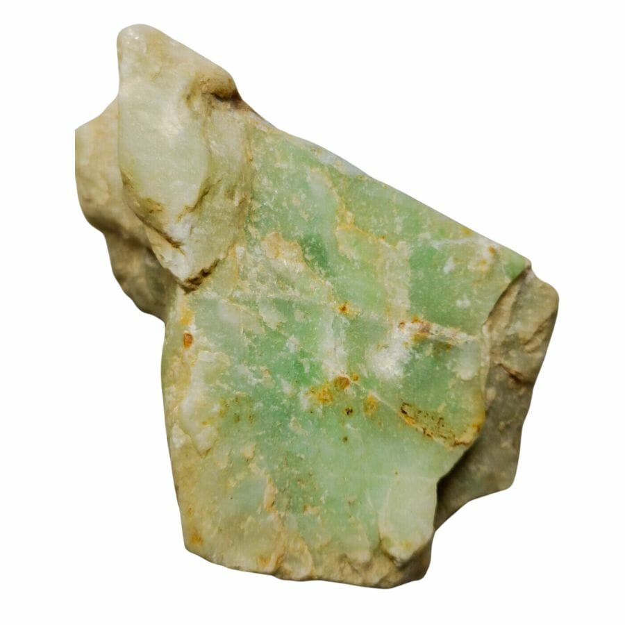 green and brown rough jadeite