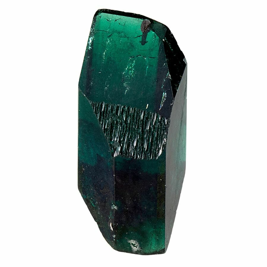 rough deep green lab-created emerald