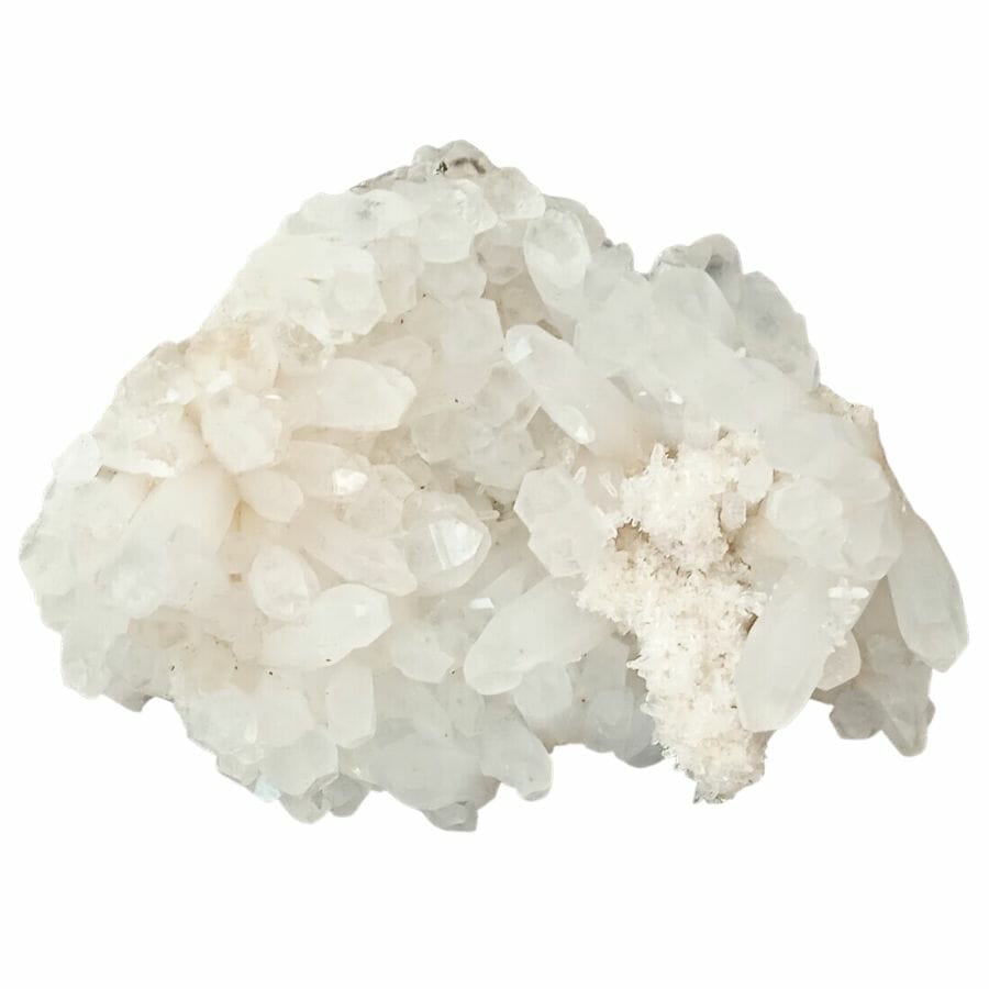 white milky quartz crystal cluster