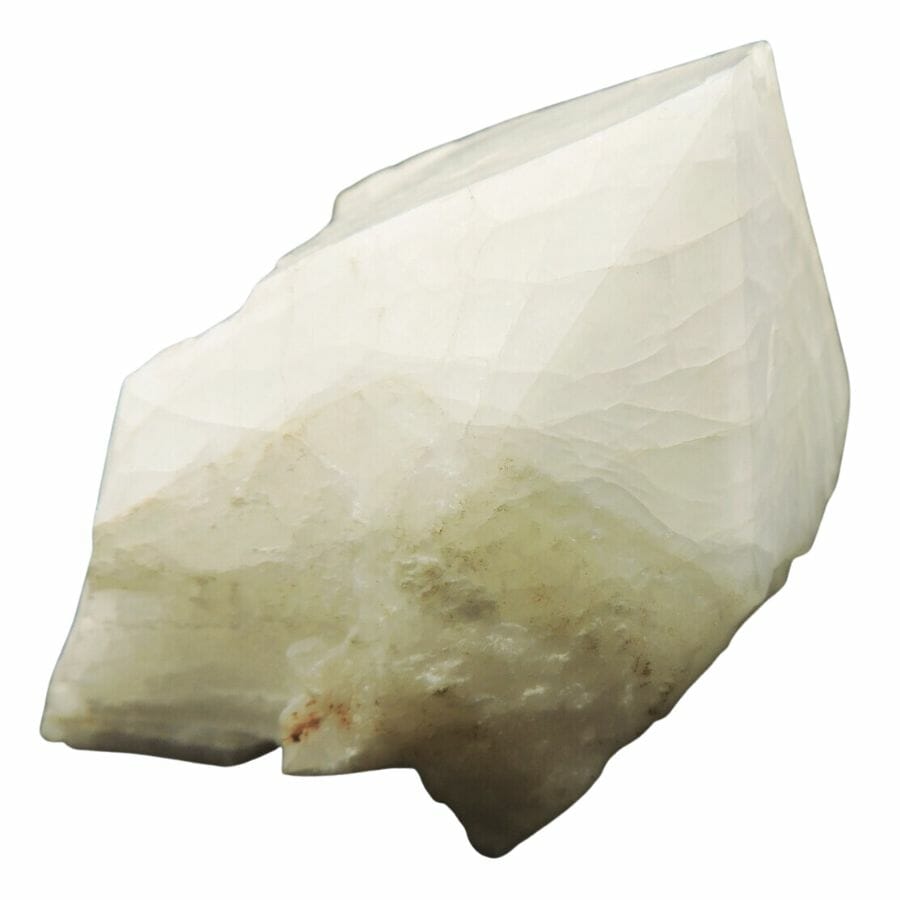 white milky quartz crystal with polished point